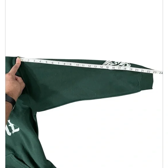 Gildan Men Green Jacket Only God Can Judge Me Size Medium - Picture 5 of 10